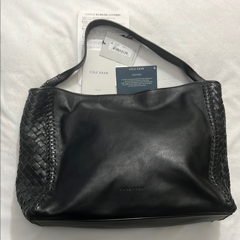 Cole Haan Black Leather Women's “ Dillan” Hobo.
